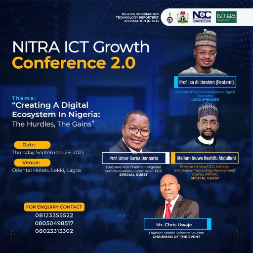 NITDA, GLO, Access Bank Others To Light Up NITRA ICT Growth Conference 2.0