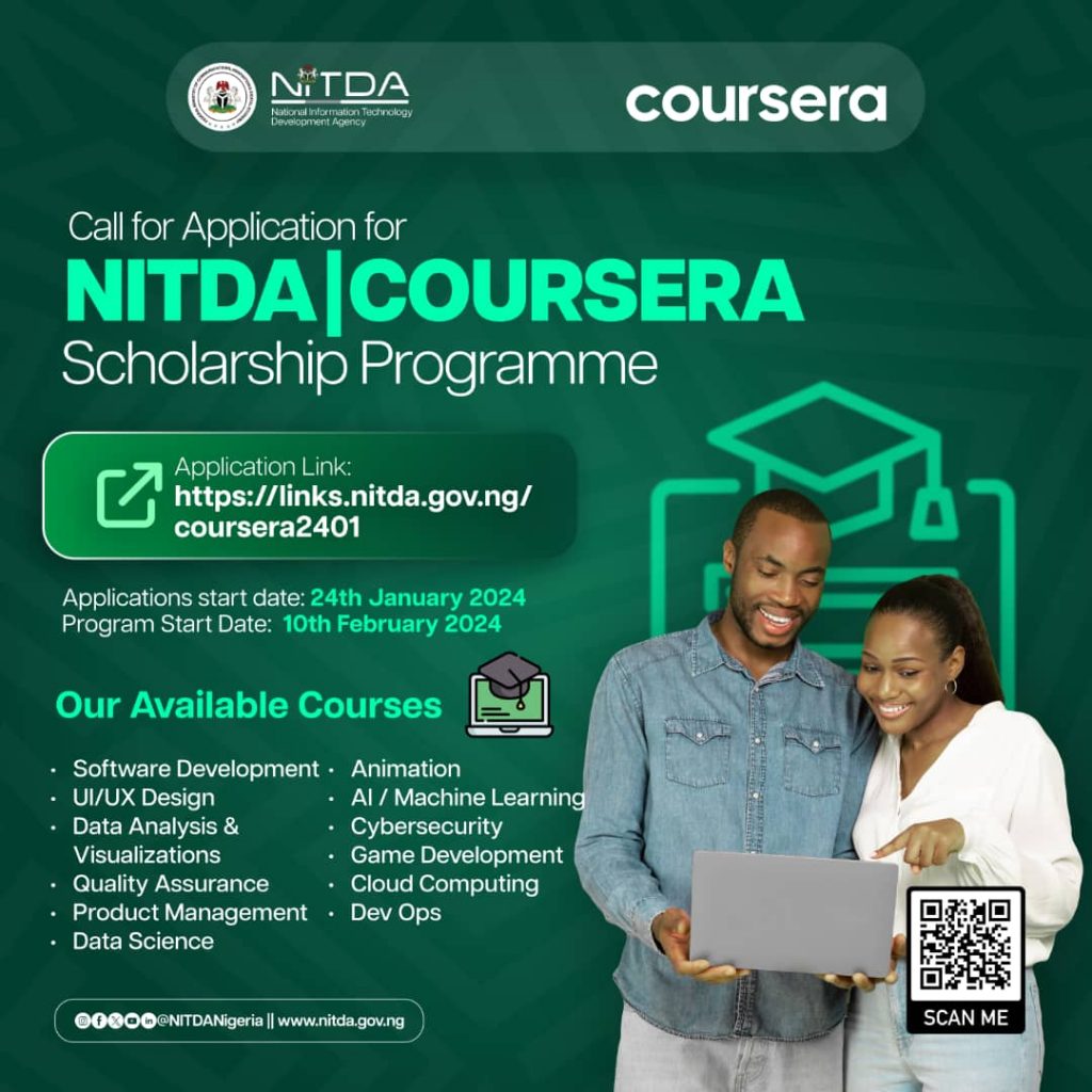 NITDA Launches Applications for Cohort 3 Professional Courses in Collaboration with Coursera