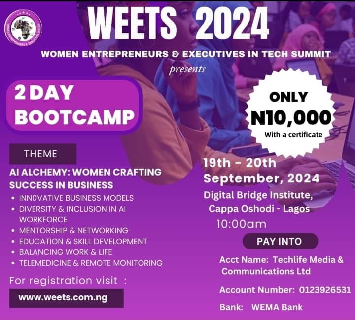 Unleash Your Potential: Join the 2024 Advanced WEETS Digital Skills Boot Camp in Lagos!