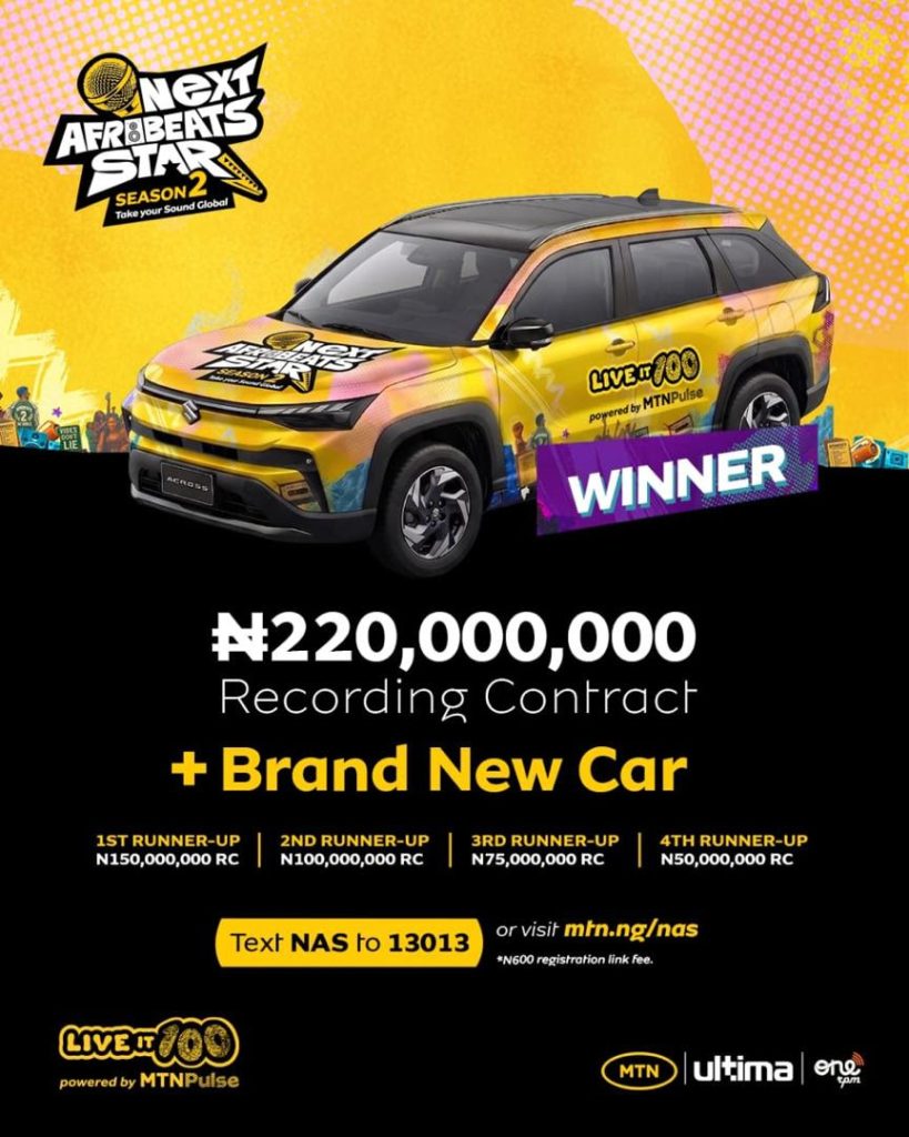 MTN Nigeria Opens Entries for Next Afrobeats Star Season 2, Unveils Bigger Prizes And Expanded Opportunities For Emerging Music Talents