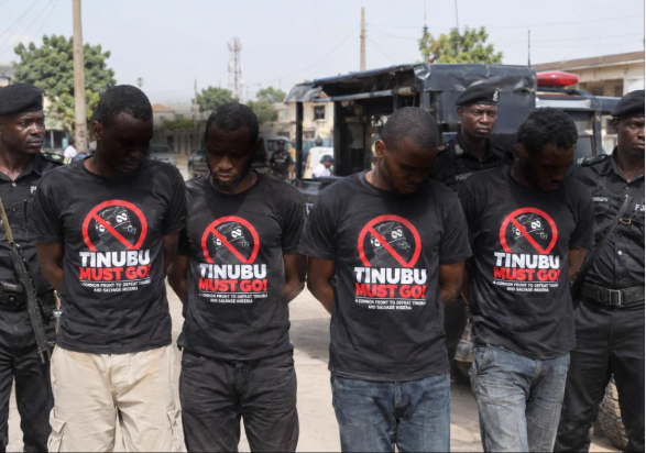 POLICE ARREST AND REMAND FIVE MEN IN MAIDUGURI OVER ‘TINUBU MUST GO’ T-SHIRTS AMID RISING POLITICAL TENSIONS