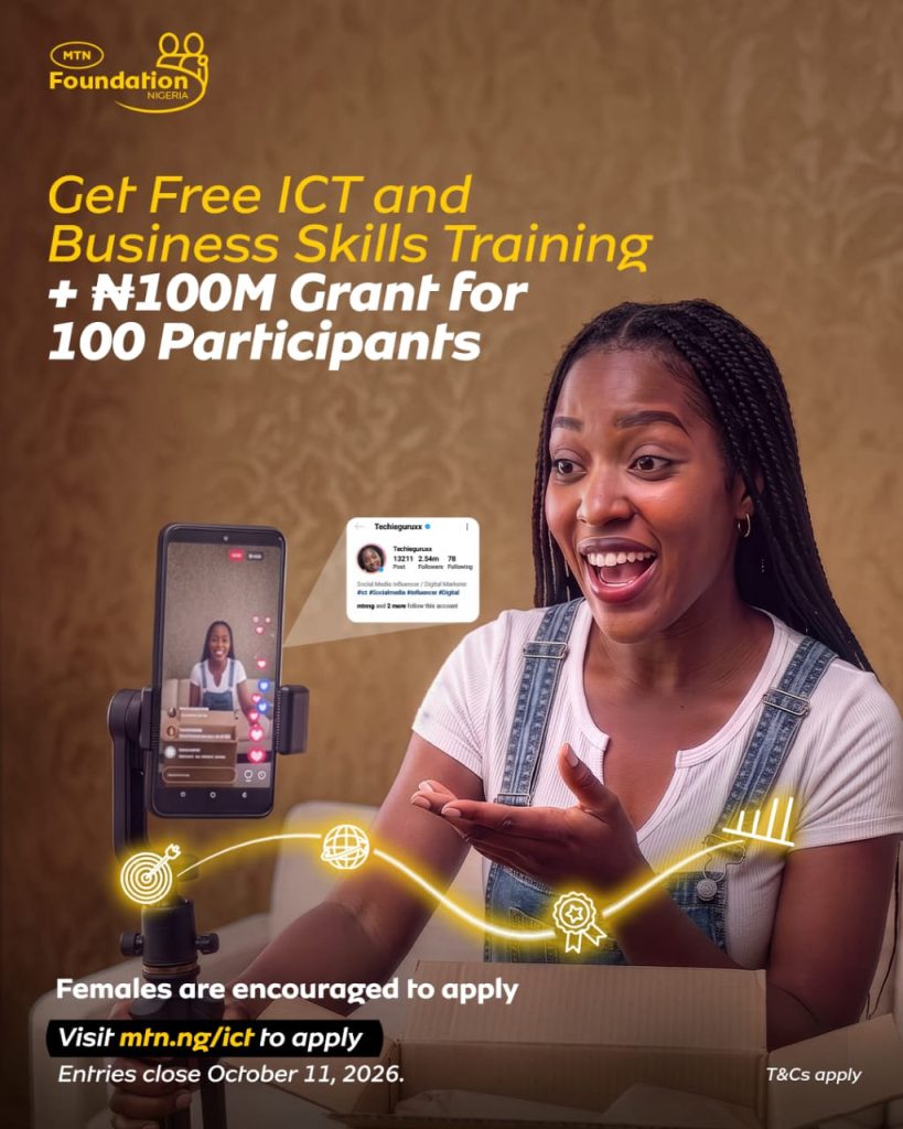 Foundation Opens Applications For Female-Only ICT And Business Skills Programme, Offers ₦1 Million Grants To Top 100 Entrepreneurs