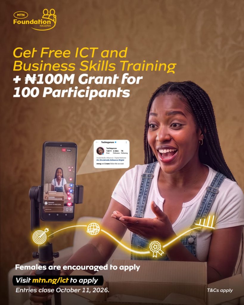 Foundation Opens Applications for Female-Only ICT and Business Skills Programme, Offers ₦1m Grants to Top 100